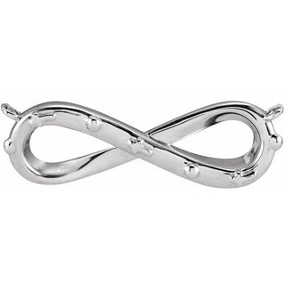18K White 23.84x7.25 mm Infinity Rosary Necklace Center