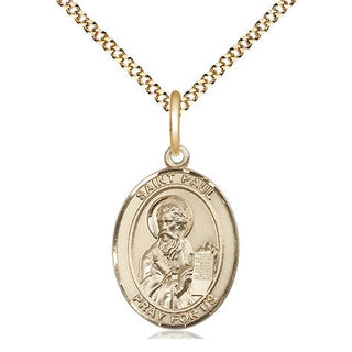 14kt Gold Filled Saint Paul the Apostle Medal Religious Jewelry Engraved Catholic Saint Jewelry