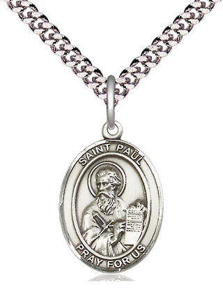 Pewter Saint Paul the Apostle Medal Religious Jewelry Engraved Catholic Saint Jewelry