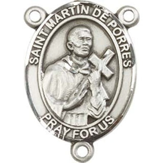 Sterling Silver Saint Martin de Porres Rosary Center