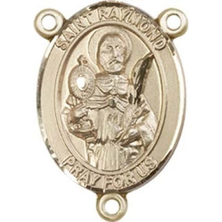 14kt Gold Filled Saint Raymond Nonnatus Rosary Center Rosary Center Engraved Catholic Saint Jewelry