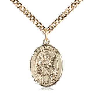 14kt Gold Filled Saint Raymond Nonnatus Medal Religious Jewelry Engraved Catholic Saint Jewelry