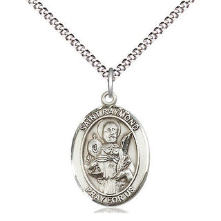 Pewter Saint Raymond Nonnatus Medal Religious Jewelry Engraved Catholic Saint Jewelry