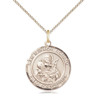 14kt Gold Filled San Ramon Nonato Medal Religious Jewelry Engraved Catholic Saint Jewelry