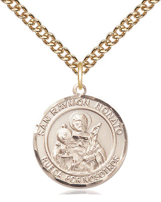 14kt Gold Filled San Ramon Nonato Medal Religious Jewelry Engraved Catholic Saint Jewelry