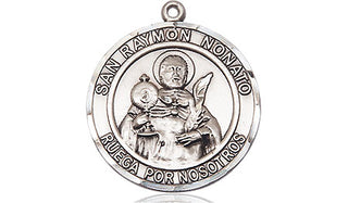Sterling Silver San Ramon Nonato Medal Religious Jewelry Engraved Catholic Saint Jewelry
