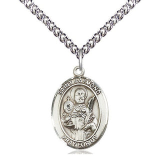 Sterling Silver Saint Raymond Nonnatus Medal Religious Jewelry Engraved Catholic Saint Jewelry