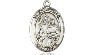 Sterling Silver St. Raphael the Archangel Medal | Medium | Engravable