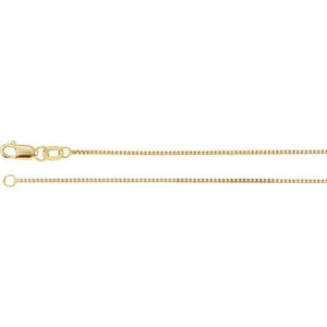 24-inch Box Chain with Lobster Clasp - 14K Yellow Gold