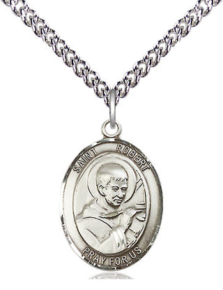Sterling Silver Saint Robert Bellarmine Medal Religious Jewelry Engraved Catholic Saint Jewelry