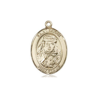 14kt Gold Filled Saint Sarah Medal Engraved Catholic Saint Jewelry
