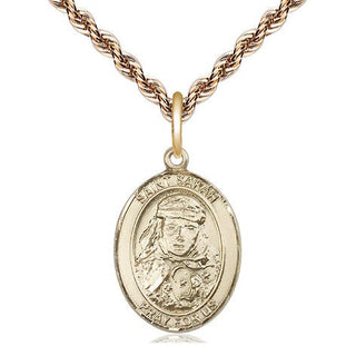 14kt Gold Saint Sarah Medal Engraved Catholic Saint Jewelry