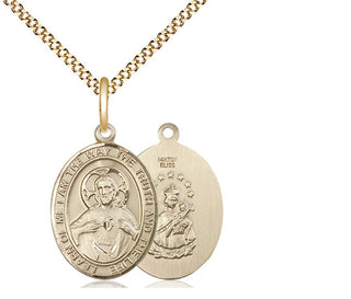 14kt Gold Filled Scapular Medal Religious Jewelry