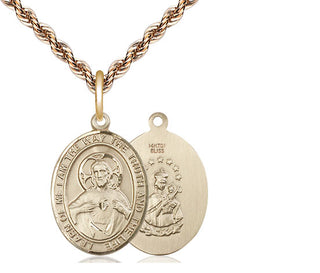 14kt Gold Filled Scapular Medal Religious Jewelry