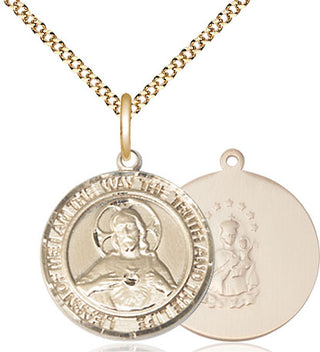 14kt Gold Filled Scapular Medal Religious Jewelry