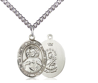 Sterling Silver Scapular Medal Religious Jewelry