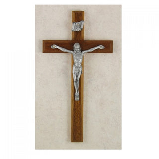  Beveled Walnut Crucifix 