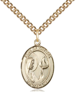 14kt Gold Filled Our Lady Star of the Sea Medal Religious Jewelry Engraved Catholic Saint Jewelry