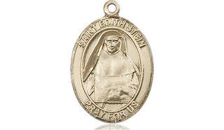 14kt Gold Filled Saint Edith Stein Medal Engraved Catholic Saint Jewelry