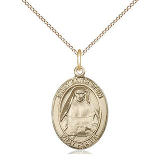 14kt Gold Filled Saint Edith Stein Medal Religious Jewelry Engraved Catholic Saint Jewelry