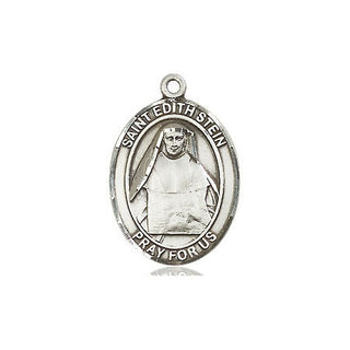 Pewter Saint Edith Stein Medal Engraved Catholic Saint Jewelry