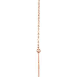 14K Rose Menorah Star 16" Necklace