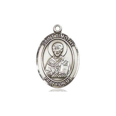 Sterling Silver St. Timothy Medal | Medium | Engravable