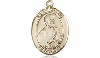 14kt Gold Saint Thomas the Apostle Medal Engraved Catholic Saint Jewelry