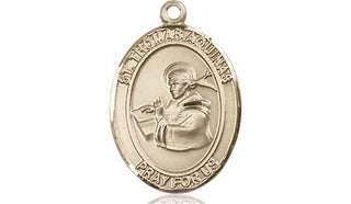 14kt Gold Filled Saint Thomas Aquinas Medal Engraved Catholic Saint Jewelry