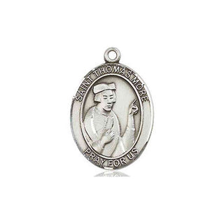 Pewter Saint Thomas More Medal Engraved Catholic Saint Jewelry