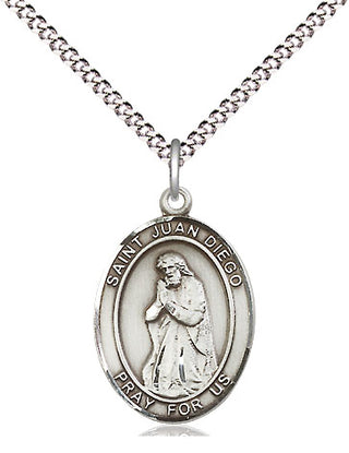 Sterling Silver Saint Juan Diego Medal Religious Jewelry