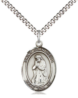 Sterling Silver Saint Juan Diego Medal Religious Jewelry