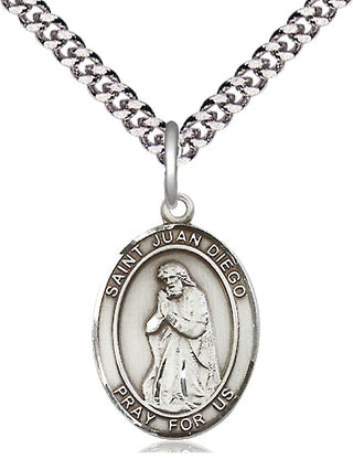 Sterling Silver Saint Juan Diego Medal Religious Jewelry