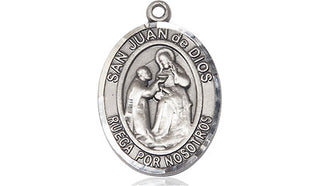 Pewter San Juan de Dios Medal Engraved Catholic Saint Jewelry