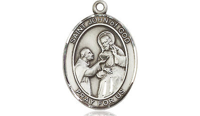 Sterling Silver St. John of God Medal | Medium | Engravable