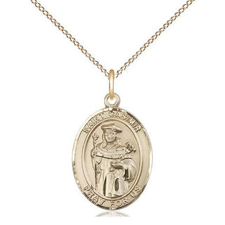 14kt Gold Filled Saint Casimir of Poland Medal Religious Jewelry Engraved Catholic Saint Jewelry