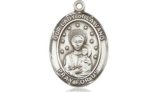 Pewter Our Lady of la Vang Medal Engraved Catholic Saint Jewelry
