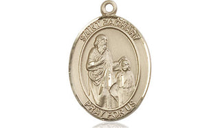 14kt Gold Filled Saint Zachary Medal Engraved Catholic Saint Jewelry