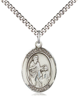 Pewter Saint Zachary Medal Religious Jewelry Engraved Catholic Saint Jewelry