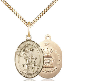 14kt Gold Filled Guardian Angel Air Force Medal Religious Jewelry