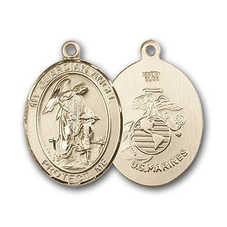Gold-Filled Guardian Angel Marines Pendant