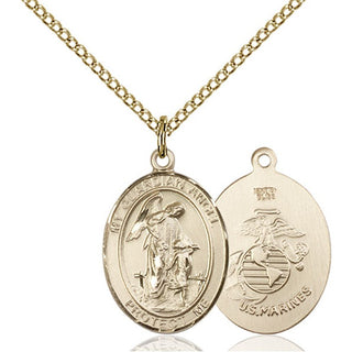 Gold-Filled Guardian Angel Marines Pendant