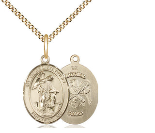 14kt Gold Filled Guardian Angel National Guard Medal Religious Jewelry