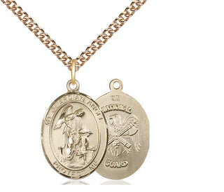 14kt Gold Filled Guardian Angel National Guard Medal Religious Jewelry