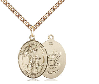 14kt Gold Filled Guardian Angel Navy Medal Religious Jewelry