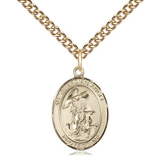 14kt Gold Filled Guardian Angel Medal Religious Jewelry Engraved Catholic Saint Jewelry