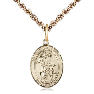 14kt Gold Filled Guardian Angel Medal Religious Jewelry Engraved Catholic Saint Jewelry