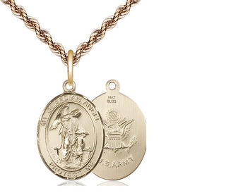 14kt Gold Guardian Angel Army Medal