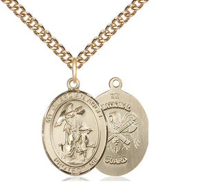 14kt Gold Guardian Angel National Guard Medal