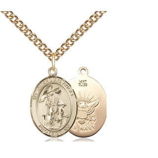 14kt Gold Guardian Angel Navy Medal